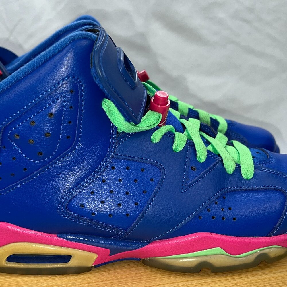 Nike Air Jordan 6 Retro Game Royal 2014 GS Shoes Blue Size 5.5y Youth 543390-439